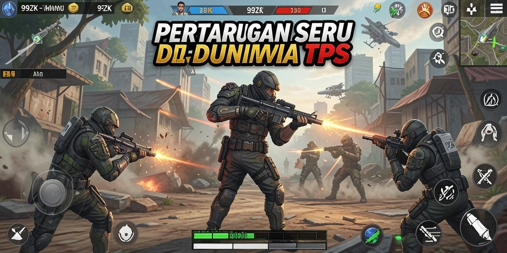 Screenshot gameplay seru dari 99ZK menunjukkan aksi pertarungan yang mendebarkan.