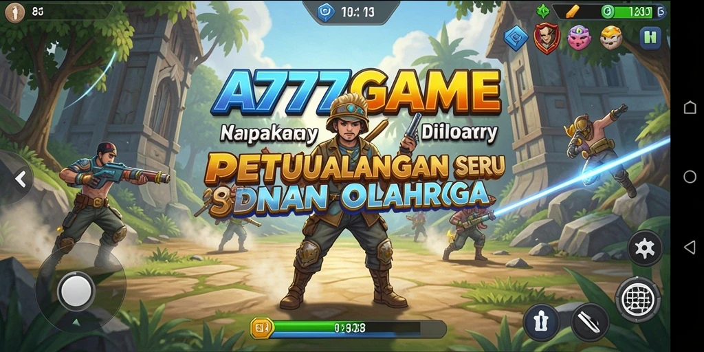 Tampilan gameplay A777GAME yang penuh aksi dan seru.