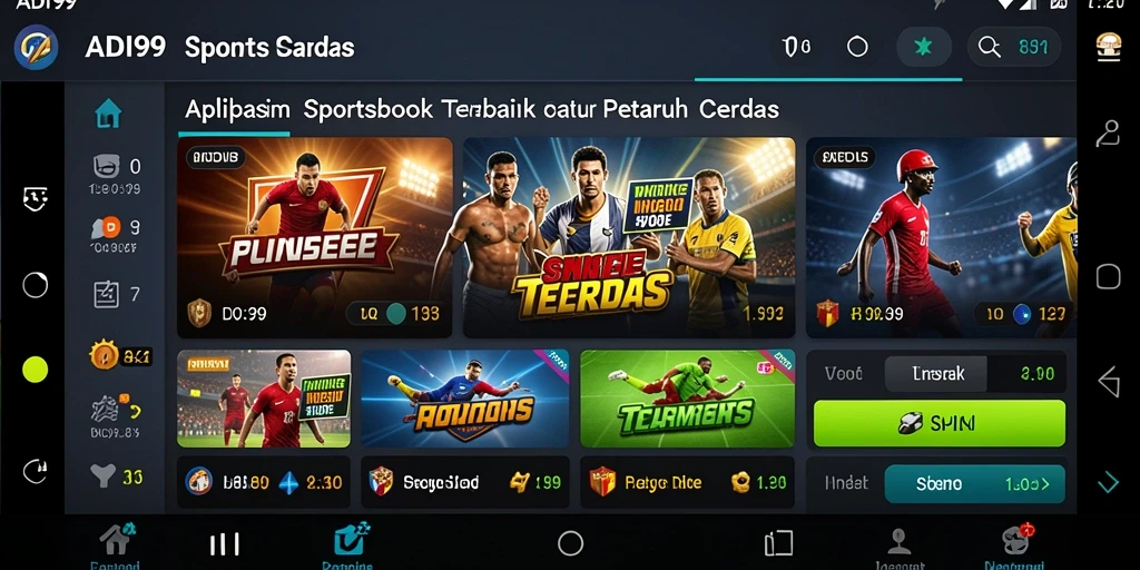 Screenshot ADI99 menampilkan antarmuka taruhan olahraga yang menarik.