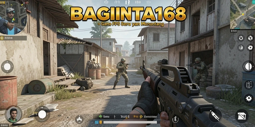 Screenshot menampilkan aksi intens di dalam game FPS.