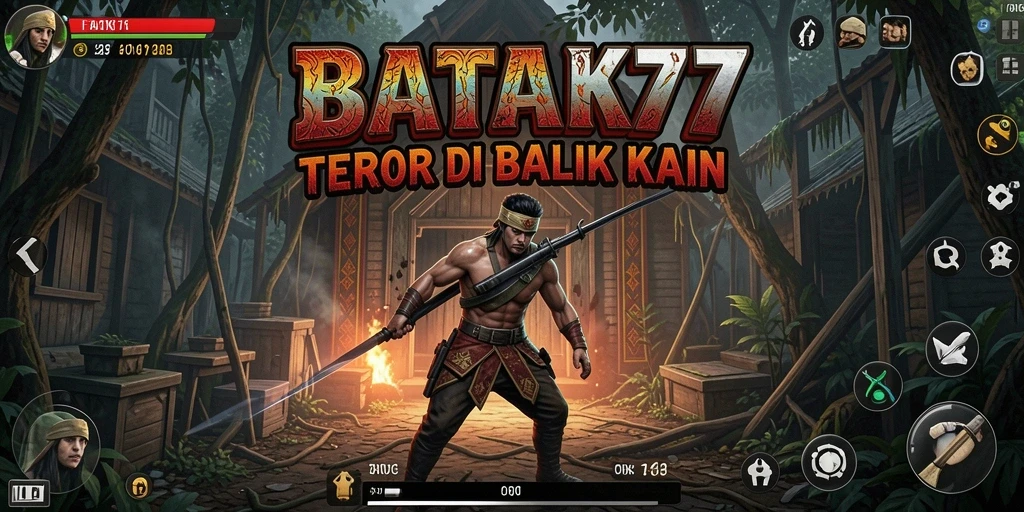 Tangkapan layar dari gameplay menyeramkan BATIK77 menunjukkan suasana dan elemen kengerian.
