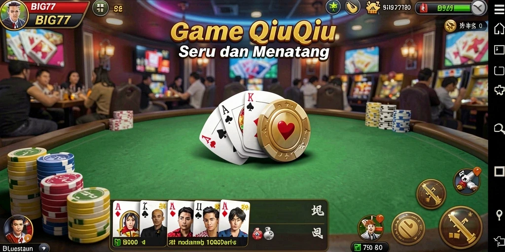 Tampilan gameplay menarik dari permainan QiuQiu BIG77.