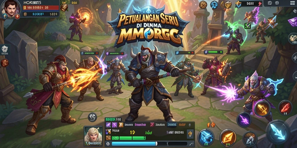 Screenshot HOKI8815 menunjukkan aksi seru dalam dunia MMORPG.