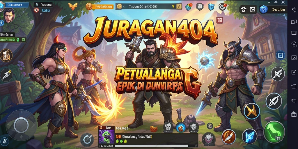 Screenshot gameplay JURAGAN404 yang menggambarkan pertarungan epik.