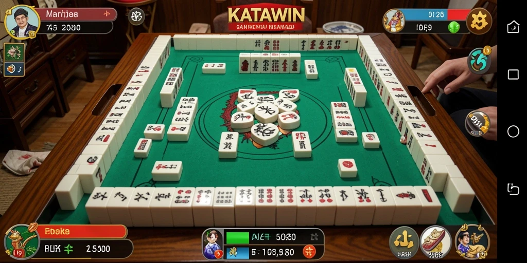 Screenshot KATAWIN menunjukkan permainan Mahjong yang seru dan menarik.