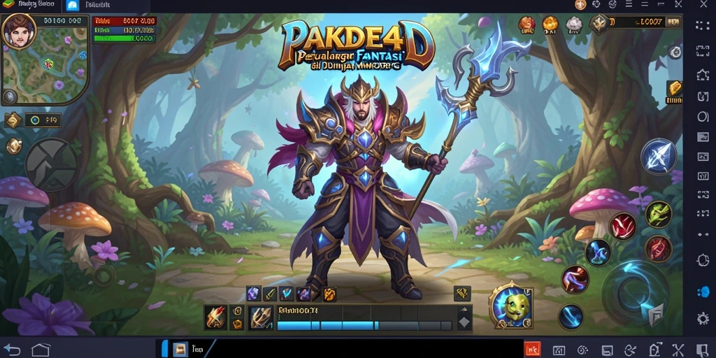 Screenshot PAKDE4D menampilkan aksi pertempuran dalam dunia MMORPG yang mendebarkan.
