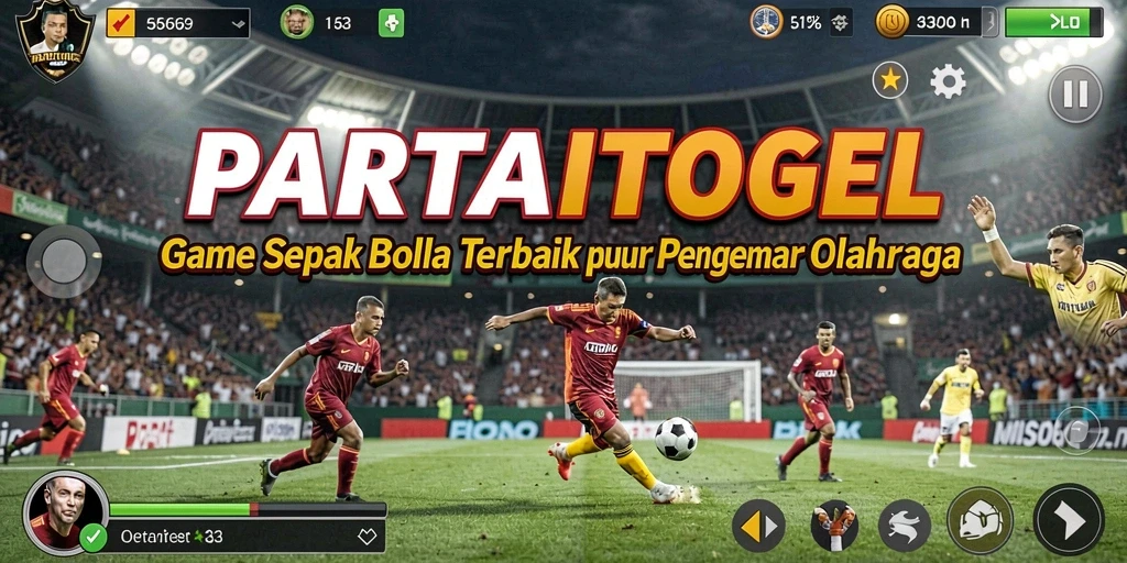 Tampilan gameplay seru dari PARTAITOGEL yang menampilkan aksi sepak bola.