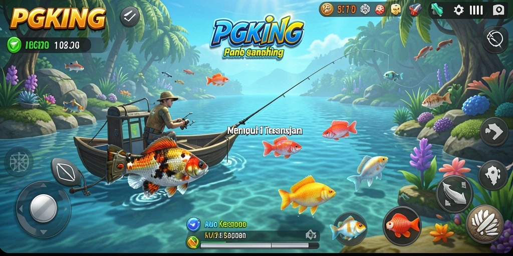 Tangkapan ikan yang spektakuler dalam gameplay PGKING
