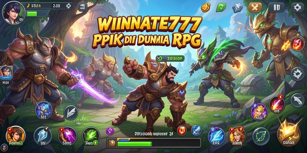 Tampilan gameplay RPG yang epik di WINRATE777.