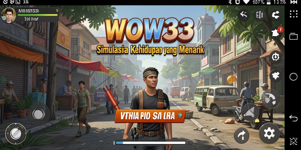 Tampilan gameplay WOW33 yang realistis dan interaktif.
